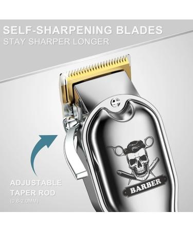 Professional Waterproof Hair Clippers for Men | Cordless Barber Hair Cutting Kit with 8 Guide Combs - Buy Online on GoSupps.com