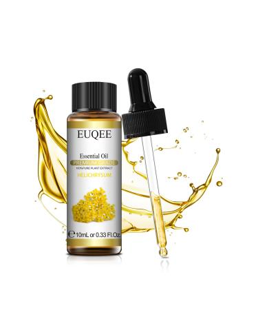 EUQEE Helichrysum Essential Oil 10ml Pure Helichrysum Oils 100% Natural Aromatherapy Essential Oils for Diffusers for Home Relax Candle Making Helichrysum 10.00 ml (Pack of 1)