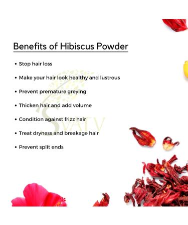 SVATV Hibiscus Powder | Natural Sabdariffa & Rosa Sinensis for Hair & Skin | 227g (8oz) | Controls Hair Problems for Men & Women - Buy Online on GoSupps.com