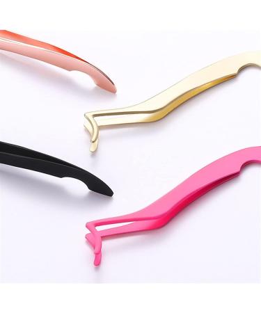 Rose Gold Hair Removal & False Eyelash Tweezers - Precision Curling & Lengthening Tool | Cosmetic Forceps - Buy Online on GoSupps.com