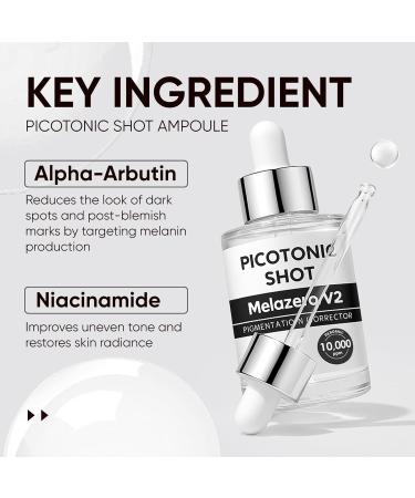 Dr.Cemenrete Vitaliq Cyano Pink Spicule Serum + Picotonic Shot Ampoule Duo - Korean Serum for Face with Alpha Arbutin Niacinamide Calcium - Buy Online on GoSupps.com