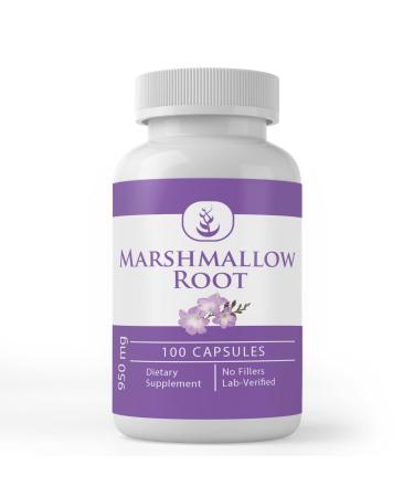 Pure Original Ingredients Marshmallow Root, (100 Capsules) Always Pure, No Additives Or Fillers, Lab Verified 100 Count (Pack of 1)