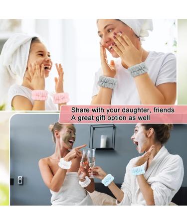 Shintop 8 Pieces Face Wash Bracelets - Gray White Pink Blue | Durable & Stylish for Daily Skincare - Buy Online on GoSupps.com