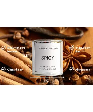 Spicy Aromatherapy Beeswax Candle - All-Natural Chemical-Free Smokeless & Non-Toxic | Made in USA - Buy Online on GoSupps.com