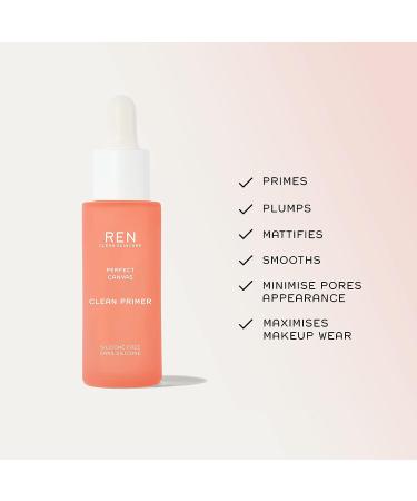 REN Perfect Canvas Clean Primer - Silicone-Free Hydrating Facial Primer | Vegan & Cruelty Free | 1 Fl Oz - Buy Online on GoSupps.com