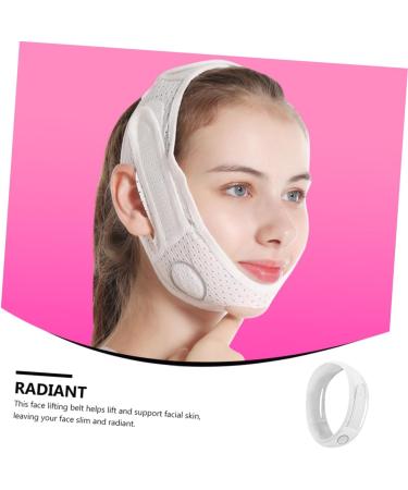 minkissy Chin Fat Removal 1pc Chin Strap Lifter Strap Childrens Bath Products Beauty Shaper Band Chin up Slimming Belt Woman White Nylon Mesh Facial Strap - Buy Online on GoSupps.com