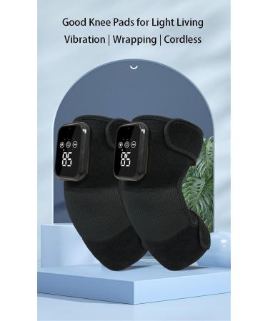 Heated Knee Massager with Vibration & Heat | 3-in-1 Leg & Elbow Pain Relief Pad | Best for Knee & Ankle Injuries - Buy Online on GoSupps.com
