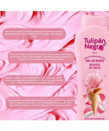 TULIPAN NEGRO Strawberry Kiss Shower Gel - 21.9 fl oz | Sweet & Nourishing Body Wash for All Skin Types - International Shipping Available - Buy Online on GoSupps.com