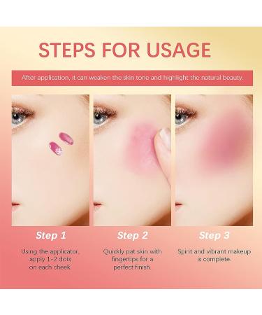 3 Colors Soft Cream Blush Makeup - Long-Wearing Liquid Blush for Cheeks with Dewy Finish - Buy Online on GoSupps.com
