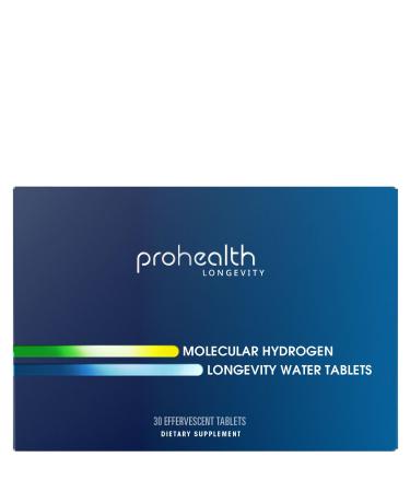 ProHealth Molecular Hydrogen Longevity Water Tablets | Clinically Studied | Third-Party Tested | 80 mg, 30 Tablets 30 Count (Pack of 1)