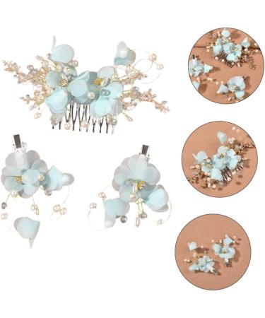 MAGICLULU 2 Sets Hair Comb Crystal Hairpin Combs Wedding Veil Flower Hair Clips for Women Bridal Headpieces for Wedding Hair Teasing Comb Bride Hair Decor Headdress Pearl Delicate Miss Alloy - Buy Online on GoSupps.com