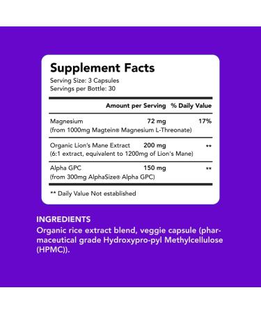 AMANDEAN Brain & Vegan Omega-3 Bundle: Magnesium Threonate USA-Grown Lion s Mane 6:1 Alpha-GPC & Algae DHA/EPA. Plant-Based Essential fats for Brain Eye Heart & Skin Health. Fish Oil Alternative. - Buy Online on GoSupps.com