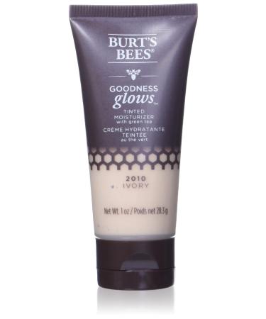 Burt’s Bees Goodness Glow Tinted Moisturizer, Rich in Antioxidants, Ivory, 1.0 Ounce