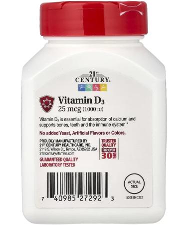21st Century D 1000 iu Tablets 300-Count (6 Pack) - Buy Online on GoSupps.com