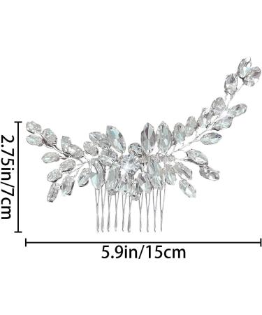 Crystal Bridal Hair Comb Bride Wedding Hair Comb Crystal Hair Vine Comb Bridal Hair Pieces Wedding Rhinestone Hair Side Comb Handmade Hair Accessories for Women and Girls Bride Wedding Headpieces - Buy Online on GoSupps.com