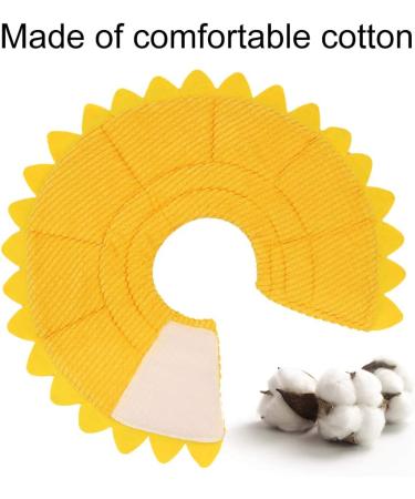 SLSON Cat Recovery Collar - Adjustable Soft Pet Cone for Cats and Puppies - Protective Cotton Cone in Yellow - Buy Online on GoSupps.com