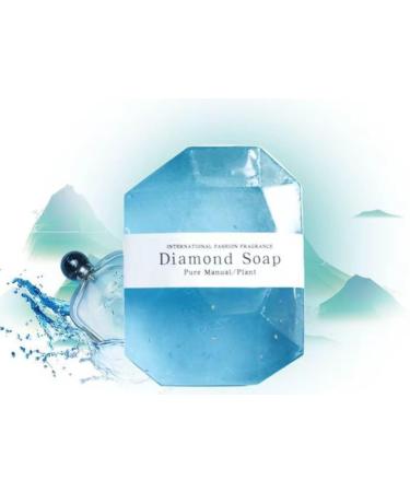 Diamond Handmade Soap-Gem Shaped Deep Cleaning Moisturizing Essential Oil Soap Gold Foil Bath Soap 100G (Cologne)