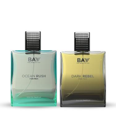 DJ Ocean Rush & Dark Rebel for Him Perfume Combo with Long-Lasting Fragrance Pack of 2 100ml Each