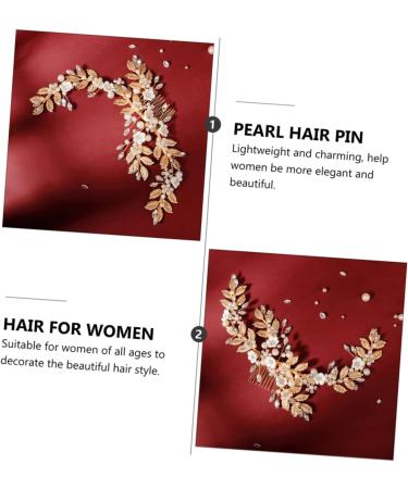 DOITOOL 1pc Soft Pottery Flower Comb Wedding Hair Accessories for Women Bride Headpieces for Wedding Hair Accessory for Women Wedding Hair Combs for Brides Alloy Women's Headband Pearl - Buy Online on GoSupps.com