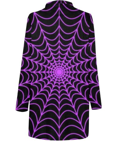 Hlysgo Women's Halloween Printed Cardigan T-Shirt - Purple | Long Sleeve, Plus Size, Comfortable Fit - Medium - Buy Online on GoSupps.com