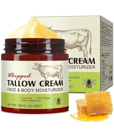 AYVRUOP AYVROUP Organic tallow cream for face and body 100 Grass Beef Tallow Skincare deep hydration and care beef tallow organic quickly absorbing for sensitive dry skin 120 - Buy Online on GoSupps.com