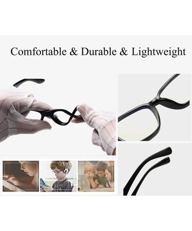 Kids Blue Light Blocking Glasses 2 Pack | UV Protection Anti Glare Eyeglasses (5-15 Age) | Black+Yellow/Blue - Buy Online on GoSupps.com
