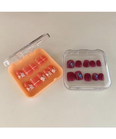 FEIlei Nail Art Organizer Thicken Texture Good Sealing Finished Fake Nail Packing Box Black - Buy Online on GoSupps.com