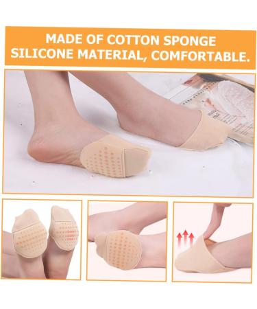 NOLITOY Women's Forefoot Socks - 4 Pairs Dressy Half Toe Liner Cushion Insoles for High Heels - Breathable Cotton Foot Pads - Buy Online on GoSupps.com