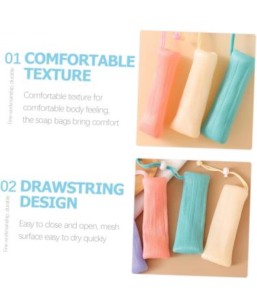 Didiseaon 3pcs Soap Bag Foam Net Bathing Soap Bags Soap Exfoliating Pouch Soap Savers Pouch Soap Sleeve Pe - Buy Online on GoSupps.com