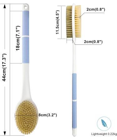 Horjor Long Handle Back Scrubber Brush - Exfoliating Bath Brush for Men and Women - Buy Online on GoSupps.com