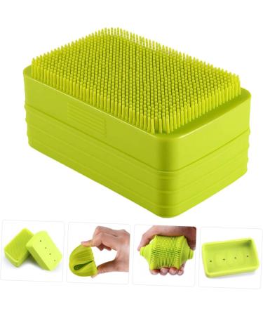 Zerodeko Box Soap Dish with Brush Exfoliating Bath Sponge Silcone Body Scrubbers Silicone Body Scrubber Men Bathroom Soap Dish Men Soap Loofah Sponges Man Toiletries Household - Buy Online on GoSupps.com