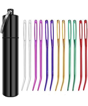 YKLBD 12 Pieces Large Eye Bent Tapestry Needles Set with Aluminum Storage Tube - Buy Online on GoSupps.com