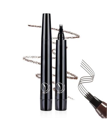 Nexavista - 4 Point Eyebrow Pencil Magic Eyebrow Pencil 3d Makefullbeauty Eyebrow Pen Magical Precise Waterproof Brow Pen Natural Looking Brows Effortlessly (2*Black)