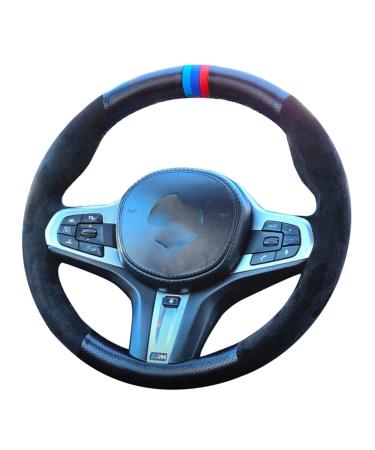 For G30 G31 G32 G20 G21 G14 G15 G16 X3 G01 X4 G02 X5 G05 M Sport Non-Slip Leather Braid Car Steering Wheel Cover Wrap