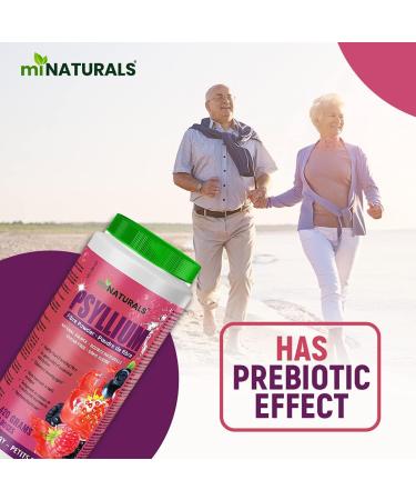 Sugar Free Psyllium Husk Powder (420g - 70 Doses - Berry) Helps with Constipation Weight Loss Lowering Cholesterol - Natural Source by miNATURALS - Buy Online on GoSupps.com