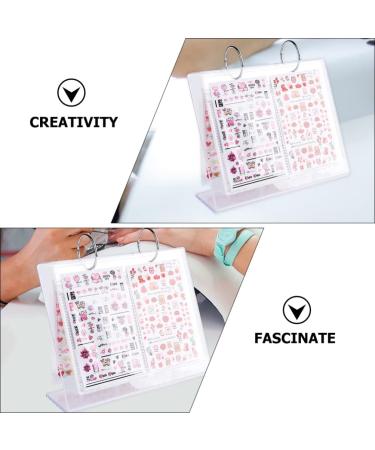 FRCOLOR Sticker Display Stand Nail Decals Holder Nail Decal Organizer Holder Sticker Storage Book Sticker Holder Nail Art Stickers Nail Salon Storage Album South Korea Desktop Acrylic - Buy Online on GoSupps.com