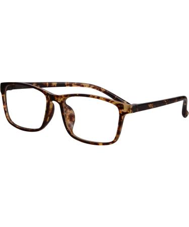 Anti Blue Light Reading Glasses TR90 Frames Blue Light Glare Blocking Computer Eyewear-RG14 C4 yellow demi-275 - Buy Online on GoSupps.com