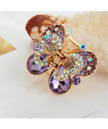 Ruihfas Fashion 4Pcs Crystal Rhinestone Butterfly Hair Clips for Women/Girls - Set of 4 Grippers | 1.26 & 1.10 inch - Buy Online on GoSupps.com