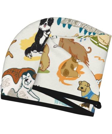 Microfiber Hair Drying Cap for Dogs | Funny Pet Hair Towel Wrap - Quick Dry & Soft Absorbent - Ideal for Curly Long & Thick Hair - Buy Online on GoSupps.com
