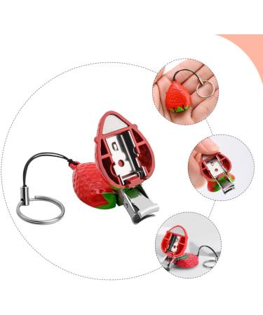 minkissy Strawberry Nail Nail Clippers Portable Nail Toddler Nail Clipper Fruit Nail for Men Nail Nippers Professional Fingernail Clipper Tool Stainless Steel Travel Cartoon - Buy Online on GoSupps.com
