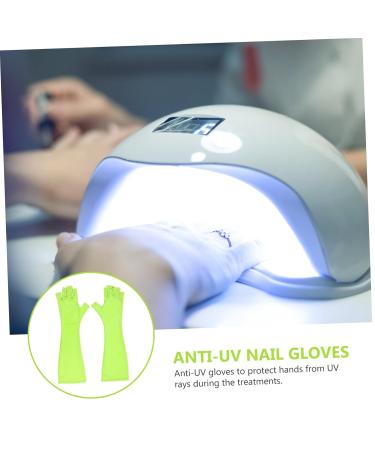 minkissy 1 Pair Nail Gloves Uv Led Lamps Glove Gel Nail Glove Shield Gloves The Gauntlet Nails Supplies Hands Glove Fingerless Manicure Gloves Uv Gloves Sleeve Polyester Care Mj03 25X9X0.4CM - Buy Online on GoSupps.com