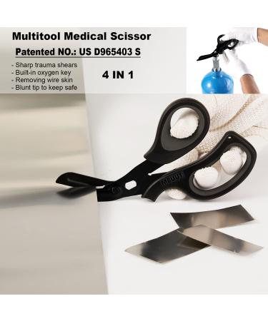 MEUUT 8-Inch Trauma Shears Bandage Scissors - Surgical Grade EMT Scissors for Medical Workers - Black (Pack of 2) - Buy Online on GoSupps.com