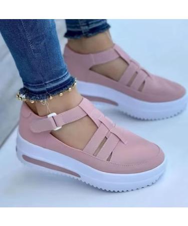 Swezida Women's Orthopedic Arch Support Walking Shoes - Pink - Size 8.5 - Buy Online on GoSupps.com