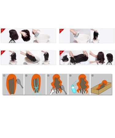 Waselia Real Hair Lace Front Curls Brown Wig | Short Fluffy Cosplay Hair | Women's Realistic Anti-Warping Brown Curly Wigs - Buy Online on GoSupps.com