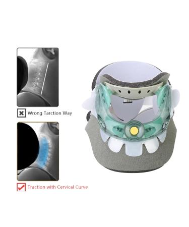 Roll Ruff Adjustable Cervical Tractor Neck Pull Device | Neck Pain Relief Tool - Green - Buy Online on GoSupps.com