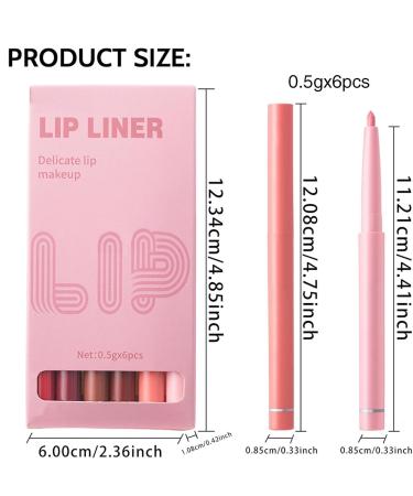  Euyehn Matte Lip Pencil Makeup Lip Pencil 6X Waterproof Lipsticks | Precise Liner Long-Lasting Matte Lipstick Smudge-Proof Lip Pencil Liner Kit for - Buy Online on GoSupps.com