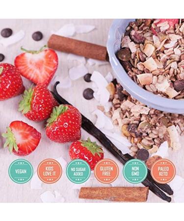 Clean Eating Keto-Friendly Breakfast Cereal - Chocolate & Strawberry 500 Grams - Buy Online on GoSupps.com