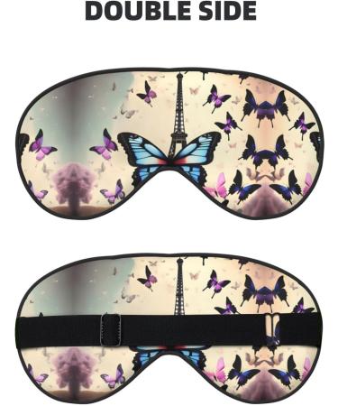 Romantic Paris Eiffel Print Eye Mask | Soft Sleep Eye Cover for Travel & Naps Perfect for Men & Women - Buy Online on GoSupps.com