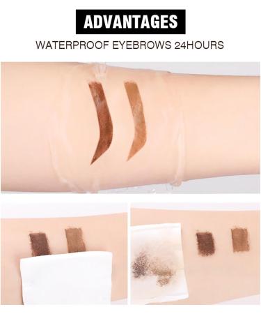 Brow Mascara Eyebrow Gel Brown Long Acting Liquid Eyebrow Natural Eyebrow Makeup for Women (02) - Buy Online on GoSupps.com