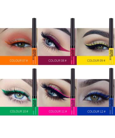 6 Matte Colorful Liquid Eyeliner Set - Long Lasting, Waterproof & Smudgeproof - Buy Online on GoSupps.com